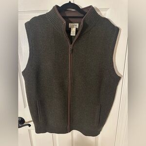 L.L. Bean Olive Green Knit Sweater Vest~Size XL